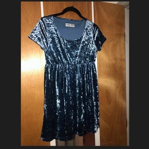 American Apparel blue velvet dress
